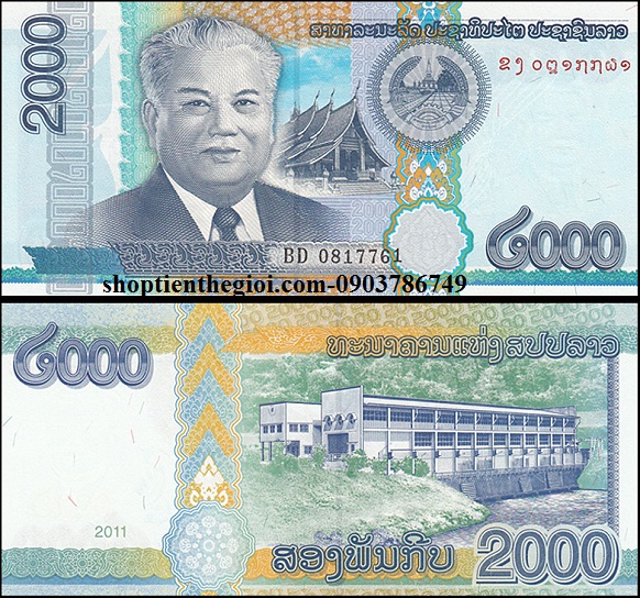 Lào 2000 kip 2003 UNC